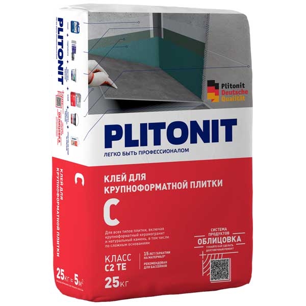 Плиточный клей Плитонит С для сложных поверхностей 25 кг